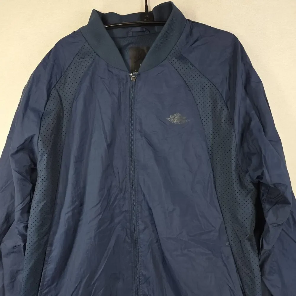 Nike Air Jordan Windbreaker Jacket Blue Size Large Mens Jacket Athletic Gym